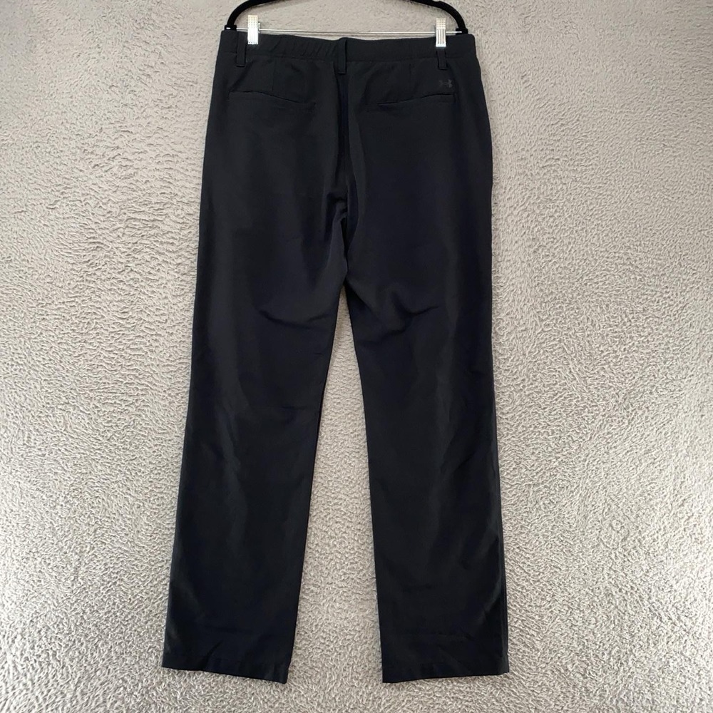 Under Armour Golf Pants Mens 36x32 Black Stretch Straight Leg Performance - Picture 12 of 16